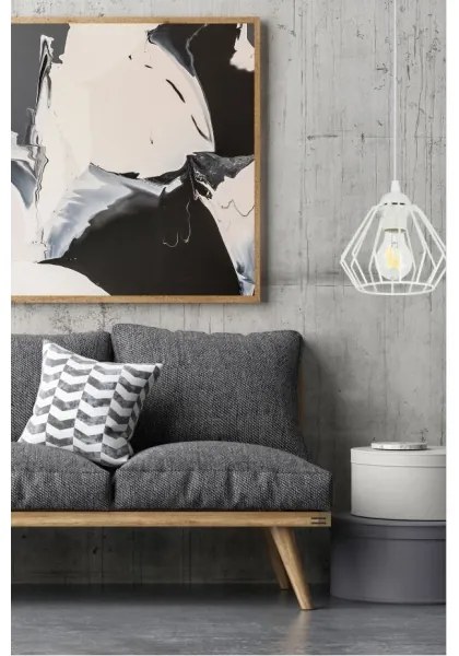 Lampadario a sospensione con filo CEED 1xE27/60W/230V bianco