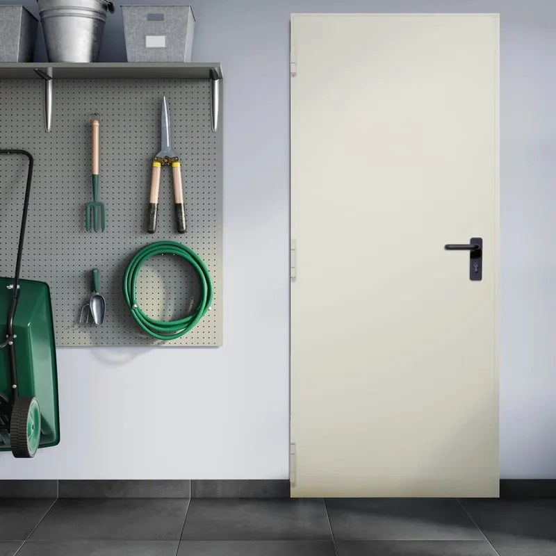 Porta tagliafuoco battente EI2 60 avorio L 100 x H 215 cm reversibile