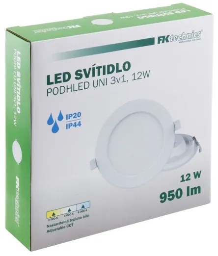 Lampada LED da incasso per bagni LED/12W/230V 3000/4000/6000K IP44