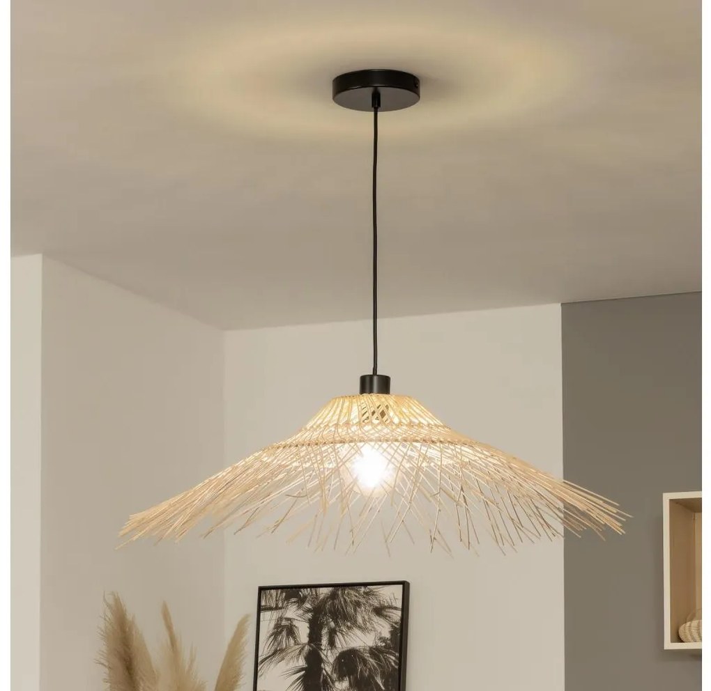 Brilagi - Lampadario LED a sospensione con cavo CERIA BOHO 1xE27/40W/230V Ø 100 cm in bambù