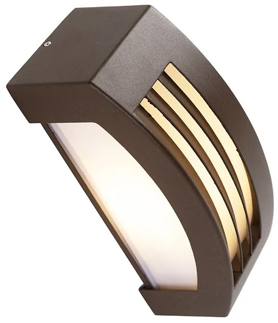 Applique da parete moderna marrone ruggine IP44 - Hurricane 1