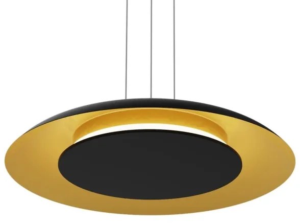 Lampadario LED su cavo PIATTINO LED/30W/230V 2700/3200/4000K Ø 40 cm nero/oro