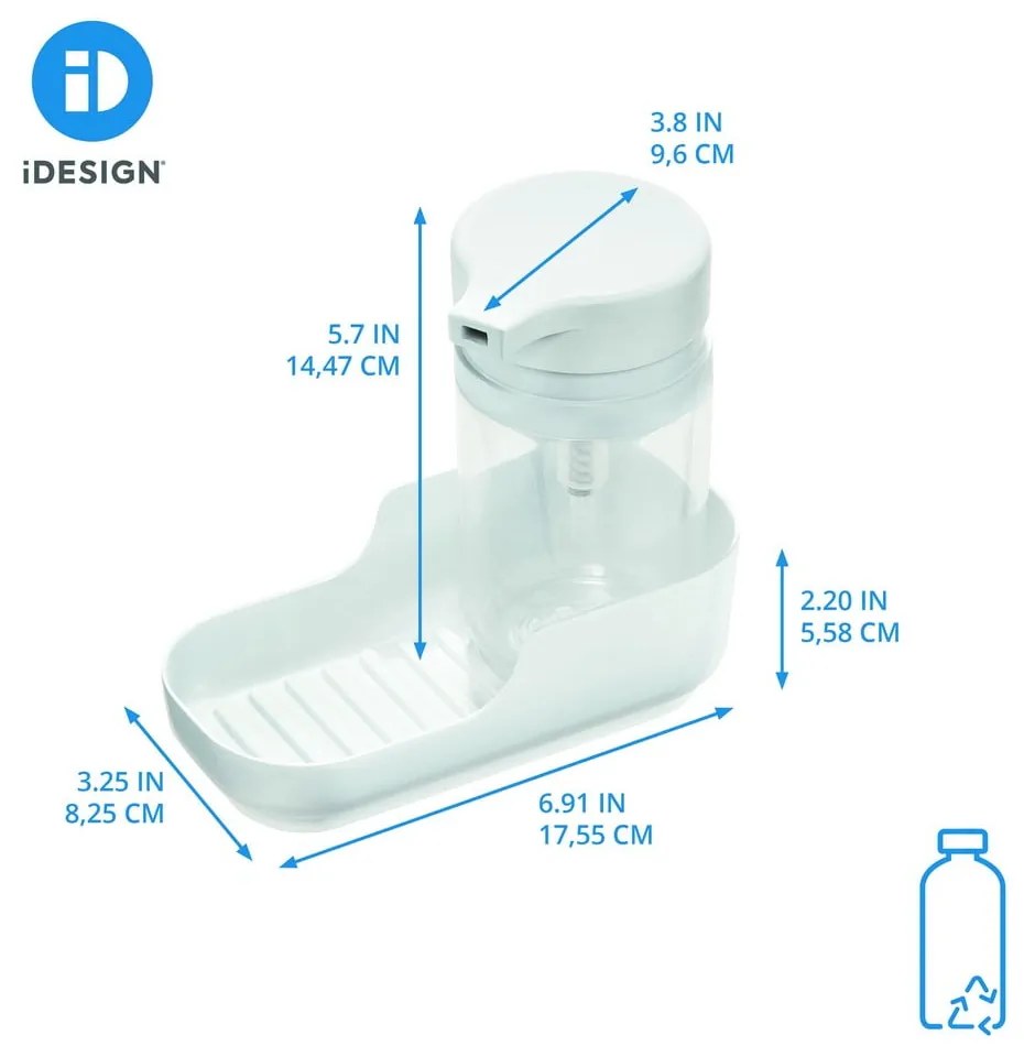 Porta detersivi bianco in plastica riciclata Eco System - iDesign