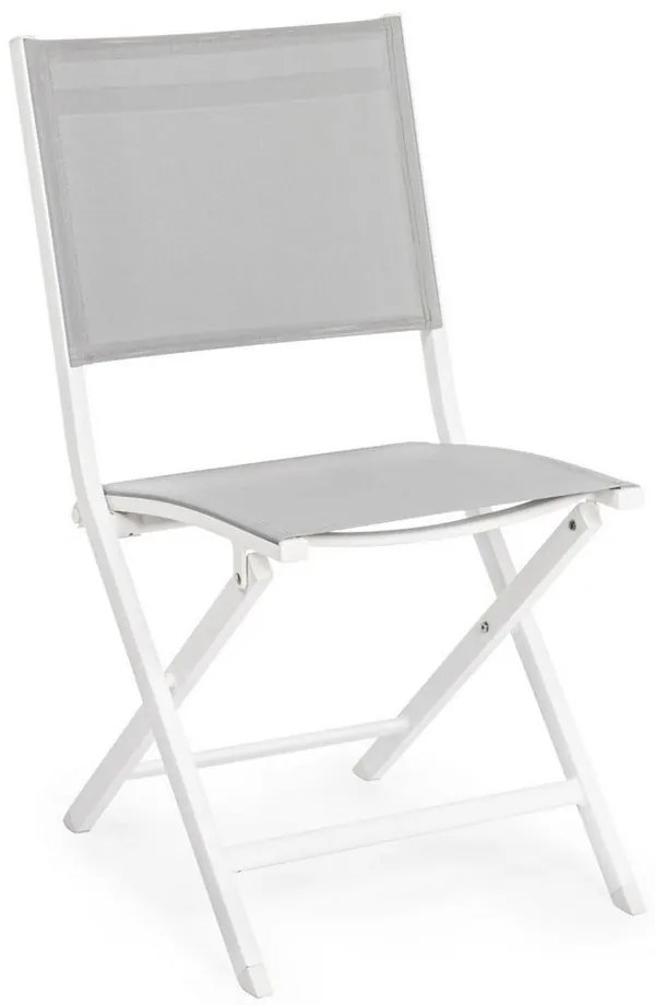 Sedia da esterno bianca in metallo Elin – Bizzotto