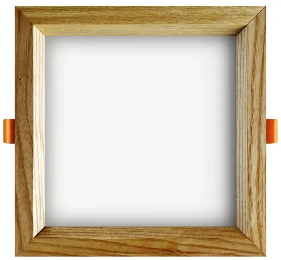 APLED - Lampada LED SQUARE WOODLINE LED/12W/230V 3000K 17x17 cm cenere legno solido