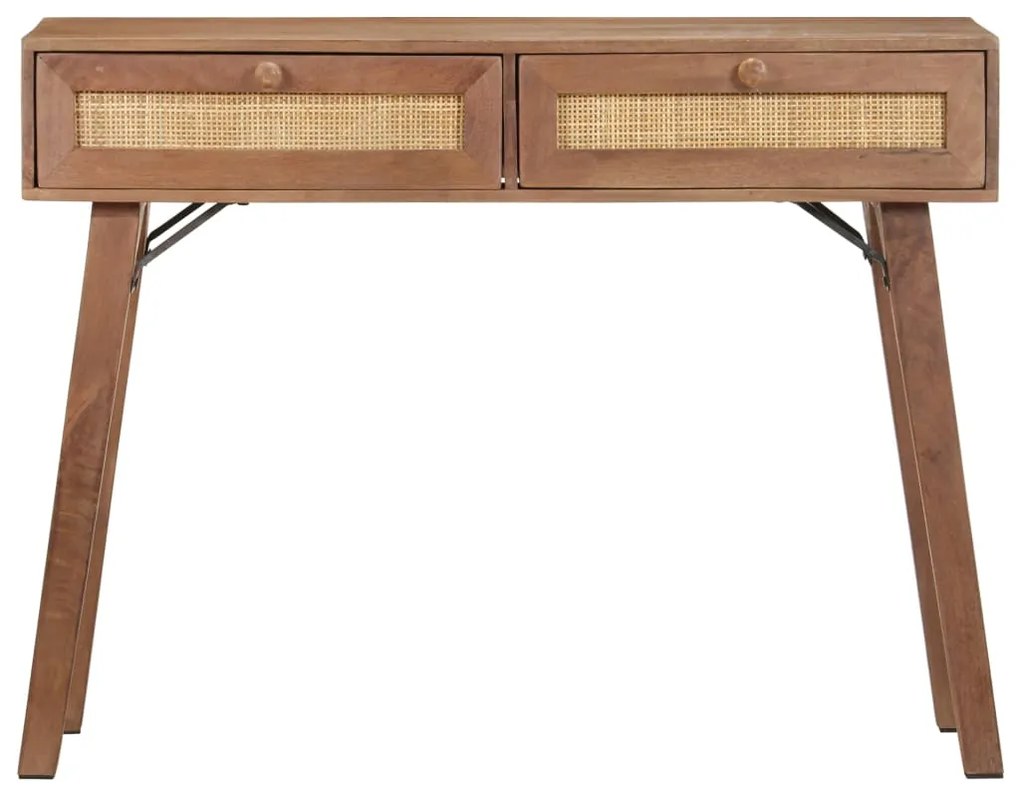 Tavolo consolle 100x35x76 cm in legno massello di mango