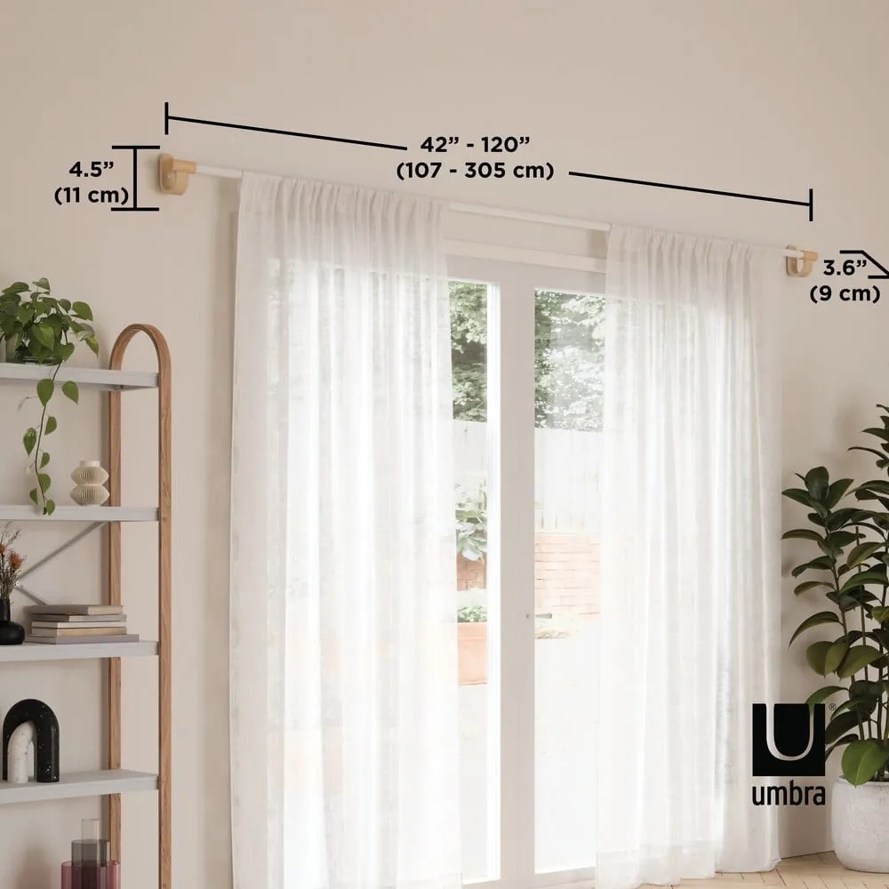 Mantovana estensibile in acciaio 107 - 305 cm Bellwood - Umbra