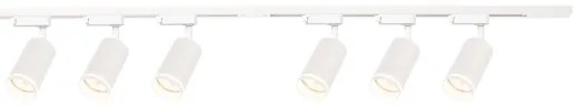 Faretto per sistema a binario PIPE 6xGU10/10W/230V, bianco