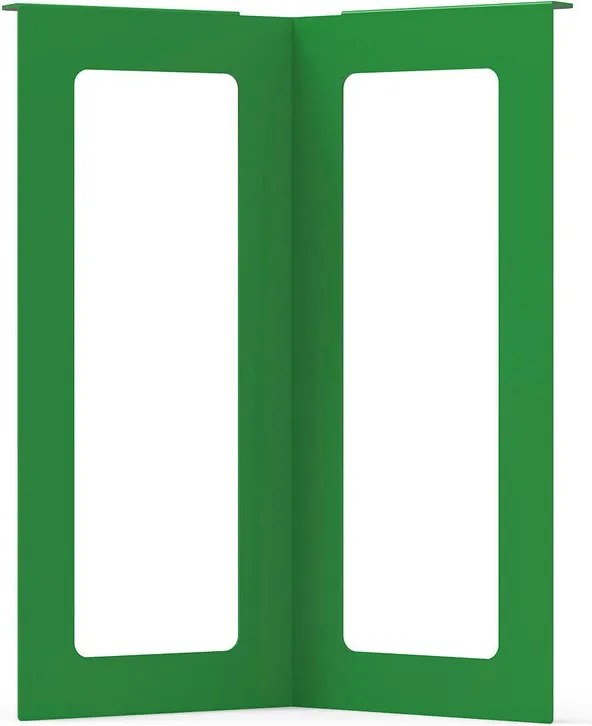 Gamba per mobili STEELMI Boomerang in acciaio verde lucido L 30 x P 57 x H 71 cm
