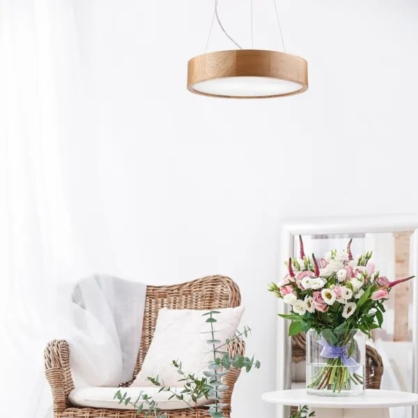 Brilagi - Lampadario LED RGBW dimmerabile CARVALHO 2xE27/15W/230V Wi‑Fi rovere Ø 37 cm