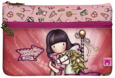 Astuccio Scuola Gorjuss Carousel Salmone (23.4 x 15.5 x 1.5 cm)