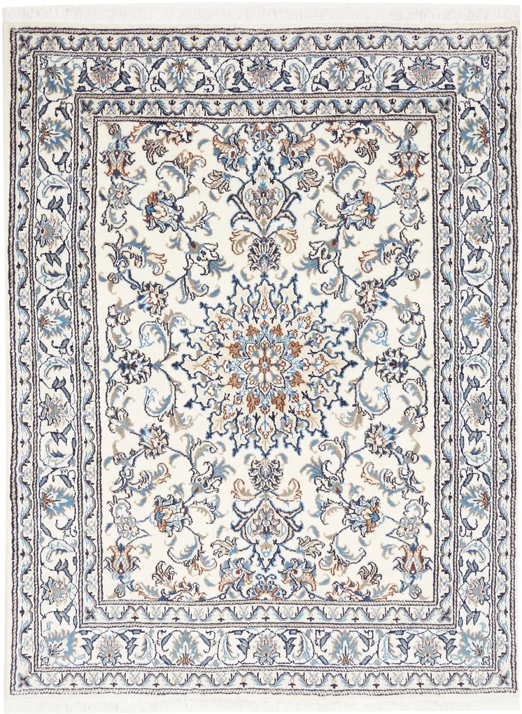 Nain Tappeto 150 x 200 Beige (Iran) Annodato A Mano