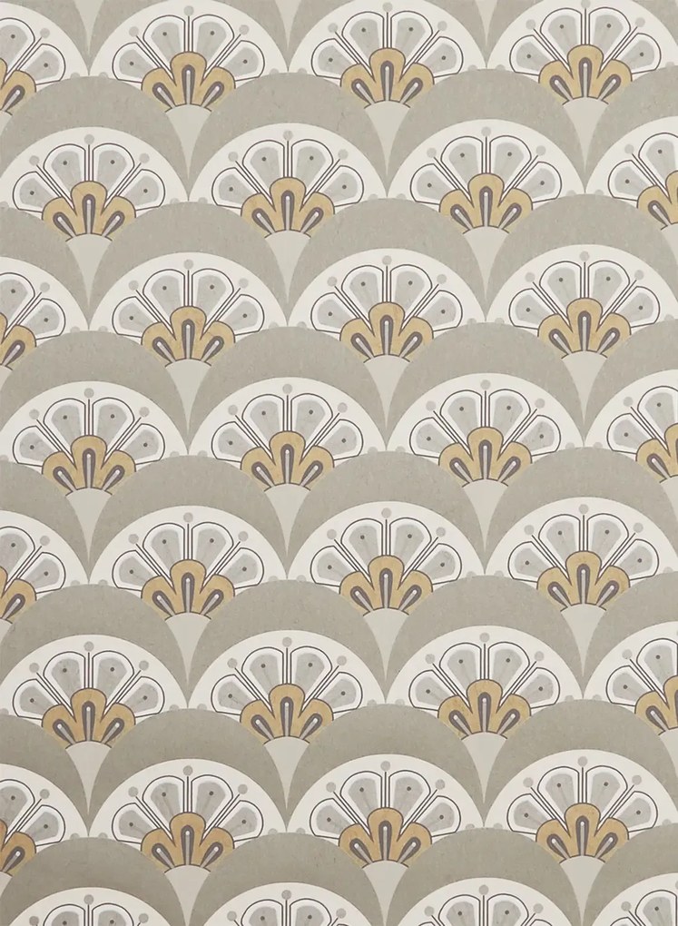 Liberty Tapete Deco Scallop - Pewter White