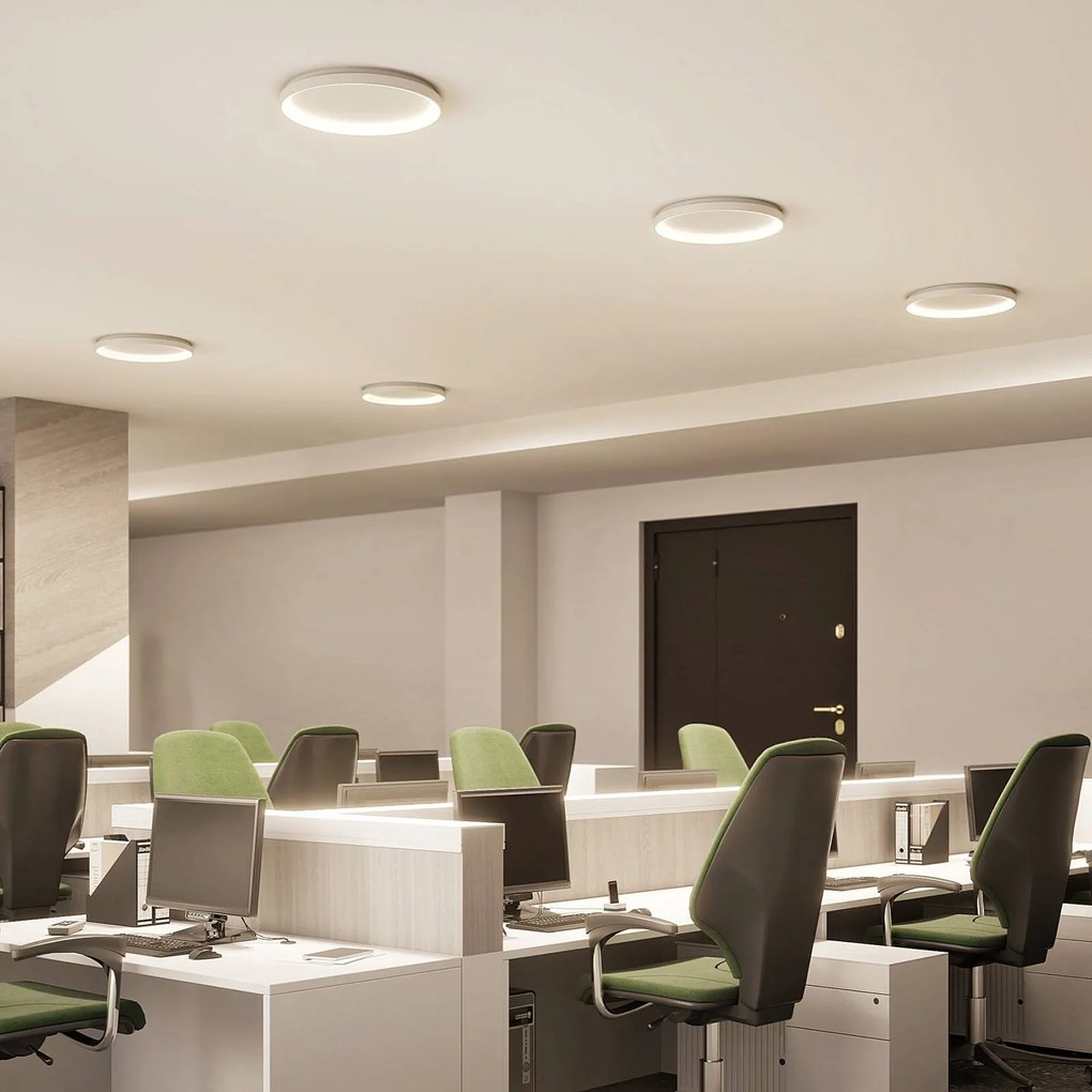 Plafoniera a LED Vivy Arcchio, dimmerabile, Bianco / Opale, Cucina, Metallo, Moderno, Plafoniera LED