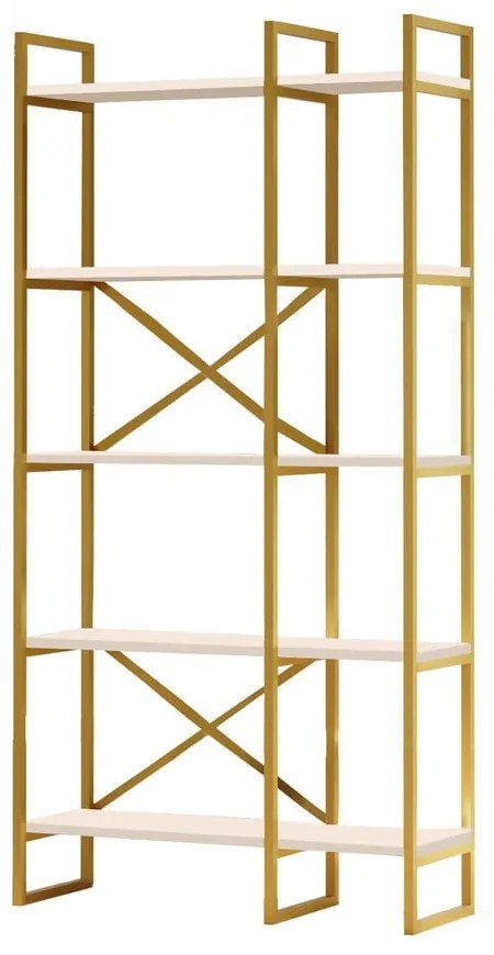 Ripiano bianco/oro 87,5x175 cm Monica - Kalune Design