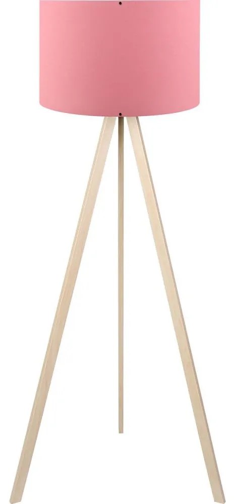 Lampada da terra AYD 1xE27/40W/230V rosa/beige