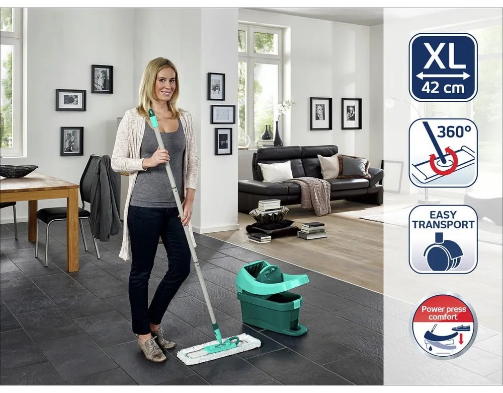 Mop con secchio e coperchio di ricambio Profi Compact - LEIFHEIT