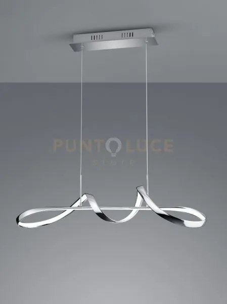Perugia sospensione led 37w 4500lm, 4000k cromo con dimmerazione ad...