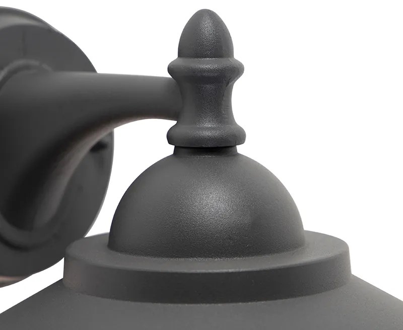 Lampada da parete per esterni romantica grigio scuro - Oxford