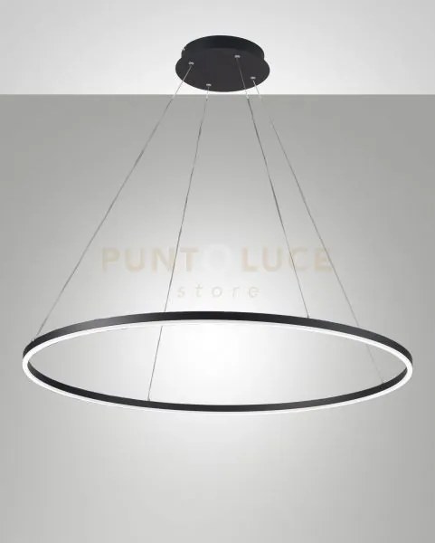 Giotto sospensione nera d.100cm a led 4000k - 60w - 6700 lm dimmera...