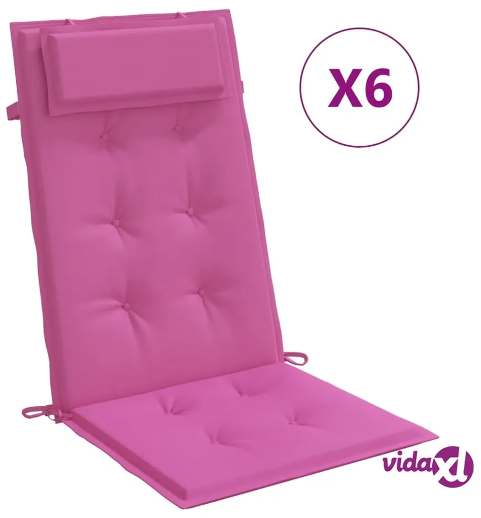 vidaXL Cuscini per Sedie Alte 4 pz Tortora 120x50x3 cm in Tessuto