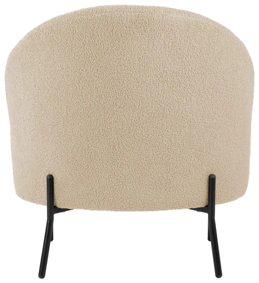 Poltrona beige in tessuto bouclé Noble - Leitmotiv