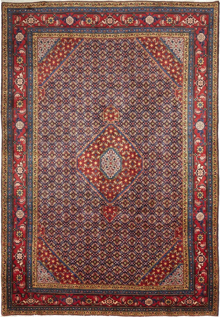 Ardebil Tappeto 200x280 Blu (Iran) Annodato A Mano
