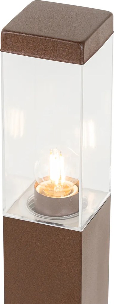 Lampada da esterno intelligente color marrone ruggine 80 cm con WiFi P45 - Malios