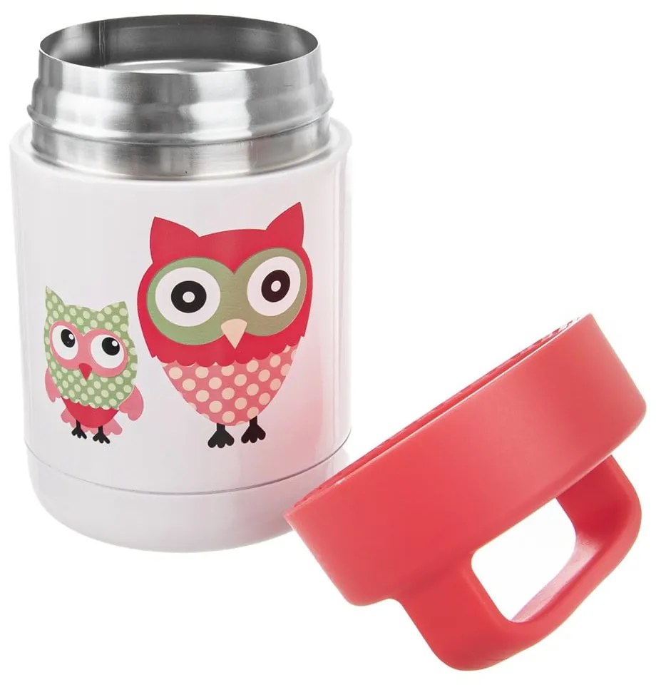 Thermos rosso e bianco per bambini 480 ml Sova - Orion