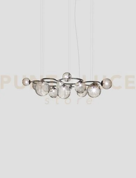 Puppet ring sospensione 15 fume' trasparente nickel nero satinato 1...