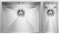 Lavello FILO QUADRA 3 2 vasche SINISTRE ACCIAIO INOX SOTTOTOP 79X45 PROF. 19 011915.S0.01.2018