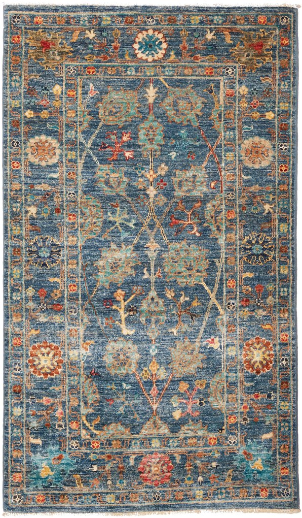 Ziegler Tappeto 80 x 120 Blu (Pakistan) Annodato A Mano