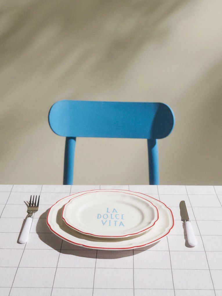 Sinsay - Piatto con scritta La Dolce Vita - verde pallido