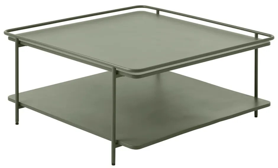 Tavolino da salotto verde in metallo 75x75 cm Yuba – Unique Furniture