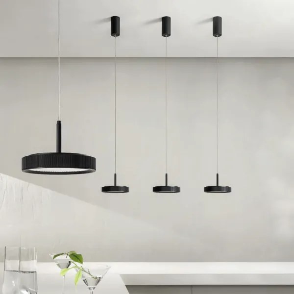 Lampada a sospensione NINA D19 cm in metallo verniciato Nero 1 Luce Led