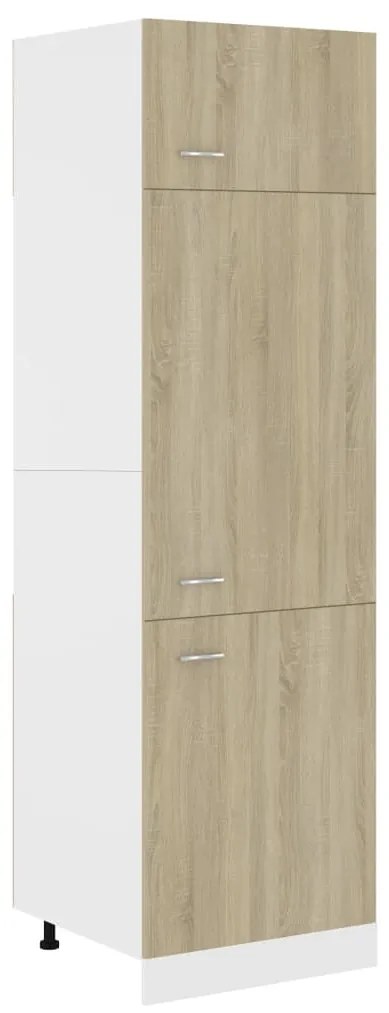 Armadio per frigo rovere sonoma 60x57x207 cm in truciolato