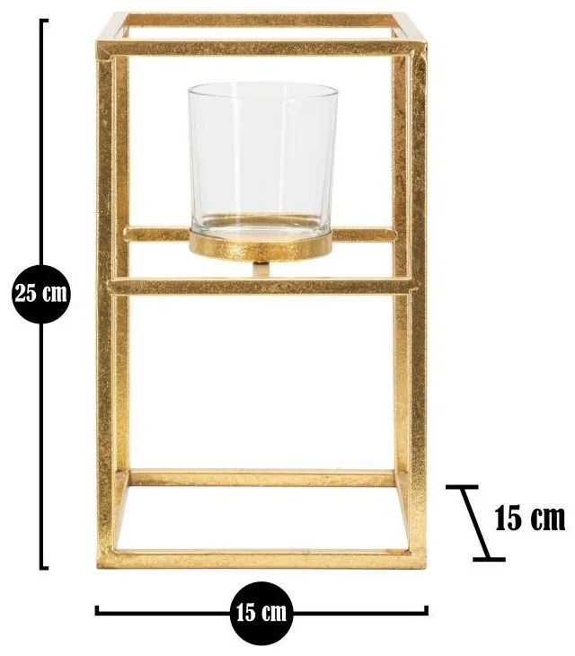 Porta Candele  Elegant Cm 15X15X25- Mauro Ferretti