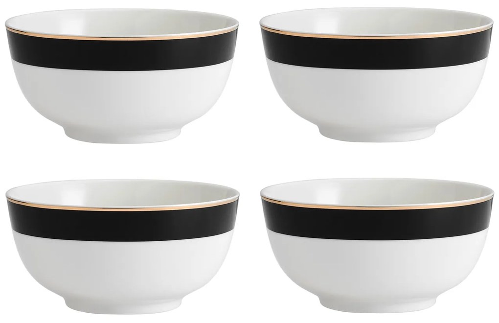 Set 4 ciotole cereali porcellana Luxe Deco Mikasa
