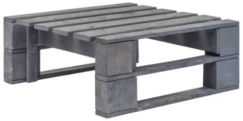 Set di Divani su Pallet 4pz e Cuscini in Pino Impregnato Grigio