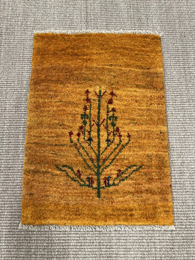 Gabbeh Tappeto persiano 40x60 Giallo (Iran) Annodato A Mano