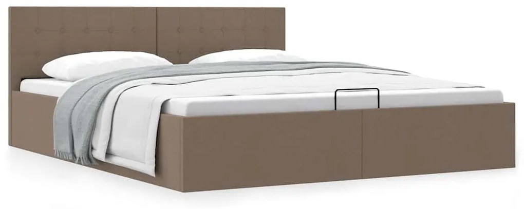 Giroletto Con Contenitore Grigio Talpa İn Tessuto 160x200 Cm /