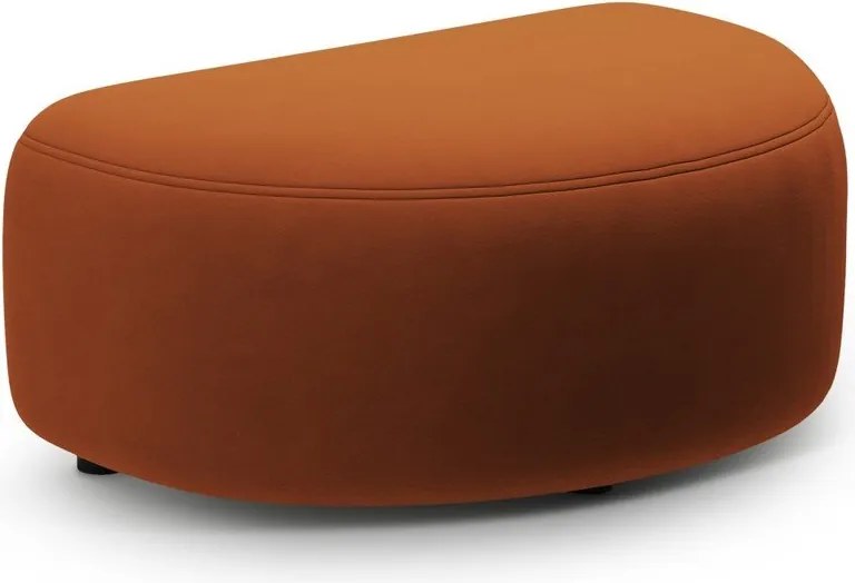 Poggiapiedi color terracotta con rivestimento in velluto Kate – Micadoni