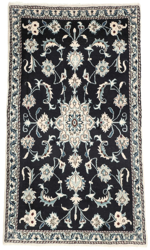 Nain Tappeto 160x90 Blu (Iran) Annodato A Mano