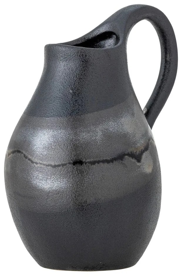 Vaso grigio scuro in gres (altezza totale 15 cm) Alvena – Bloomingville