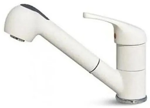 Rubinetto da cucina con doccetta diagonale Omega bianco verniciato SCHOCK