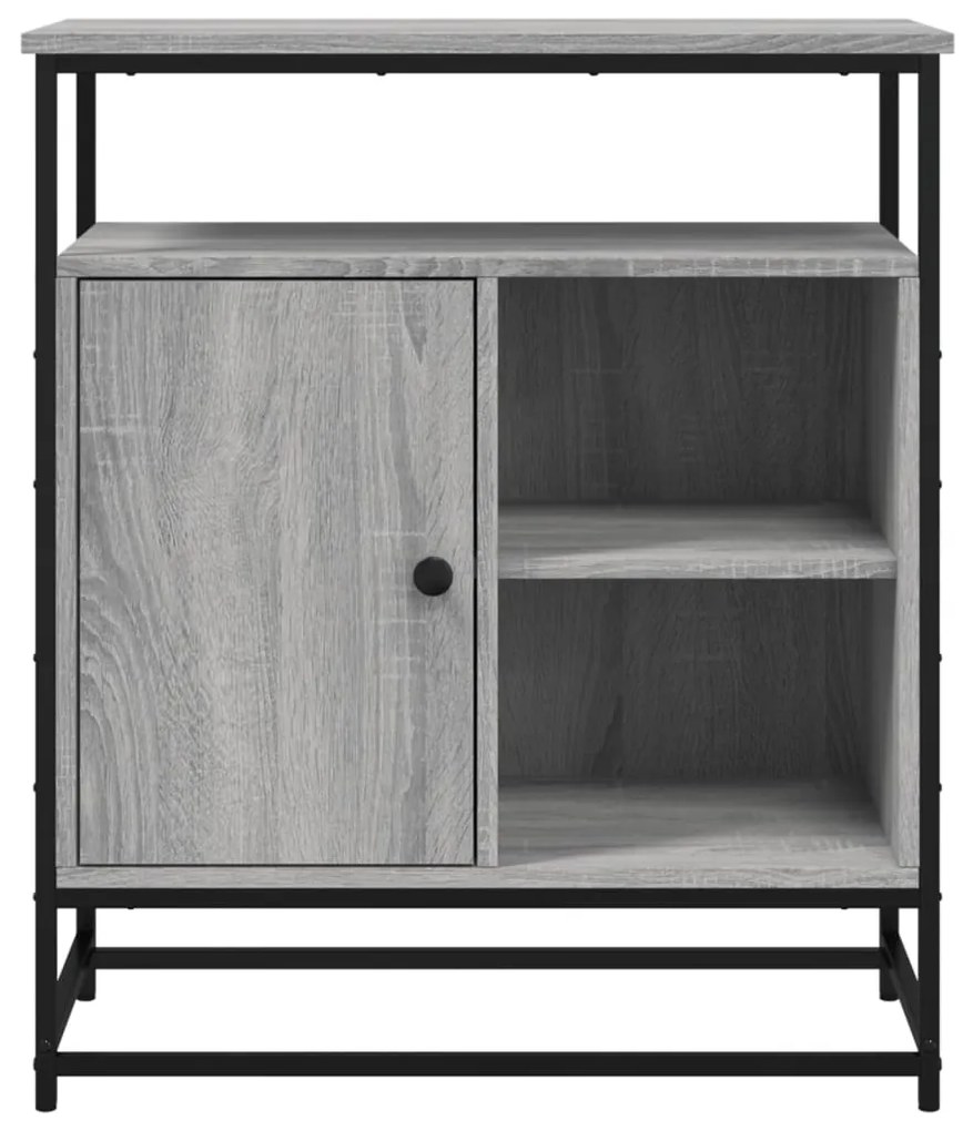 Credenza Grigio Sonoma 69x35x80 cm in Legno Multistrato