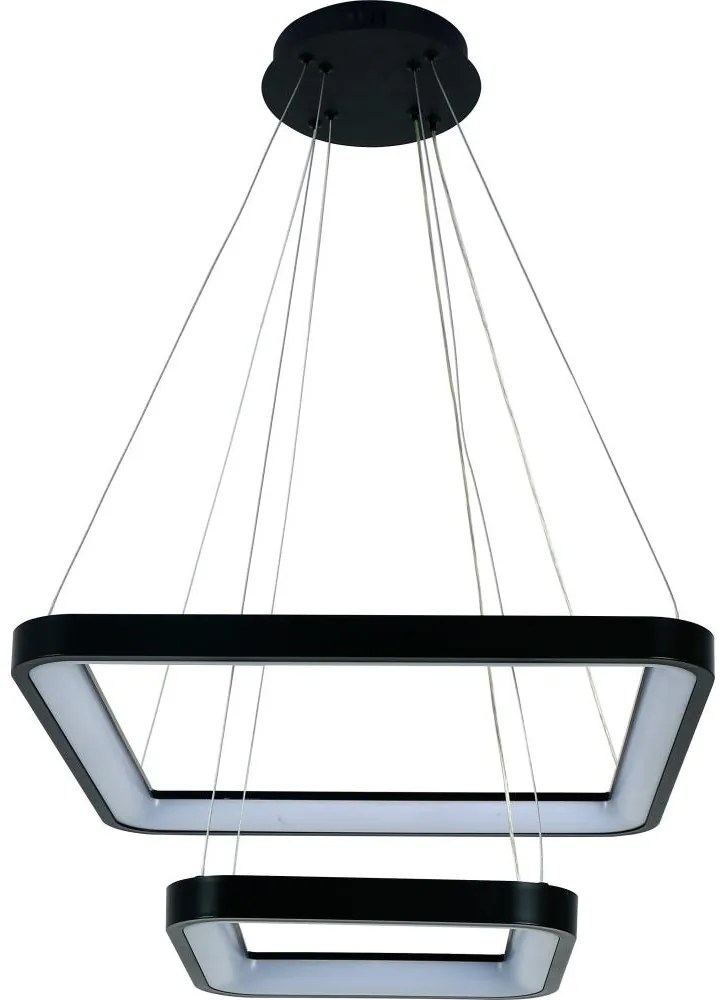 Brilagi - Lampadario dimmerabile LED a sospensione su cavo FALCON SLIM LED/78W/230V 50x50 cm nero + telecomando