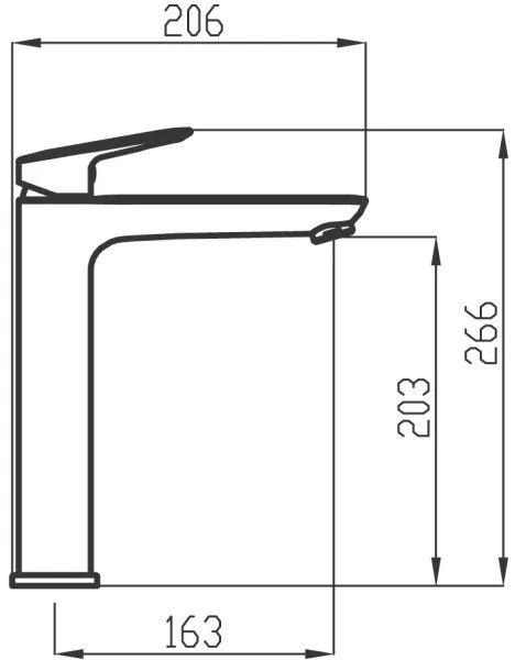 Novaservis - Rubinetto del lavandino METALIA 26,6 cm cromo lucido