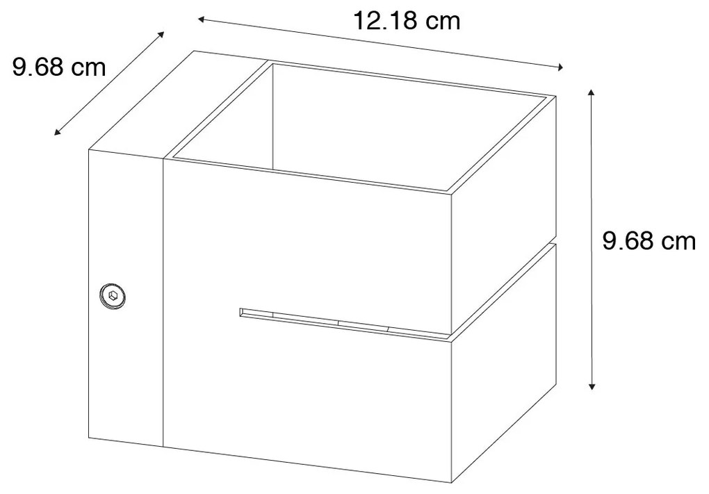 Set di 4 applique intelligenti bronzo scuro 9,7 cm con WiFi G9 - Transfer Groove
