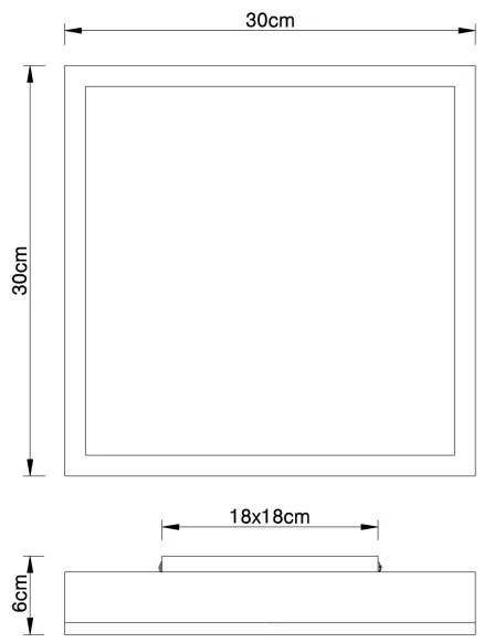 Globo 416080WWD1 - Plafoniera LED DORO LED/12W/230V 30x30 cm